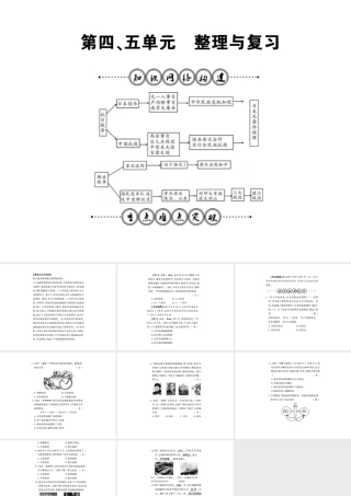 八年级历史上册 第4单元 伟大的抗日战争 第5单元 人民解放战争的胜利整理与复习课件 岳麓版-岳麓级上册历史课件