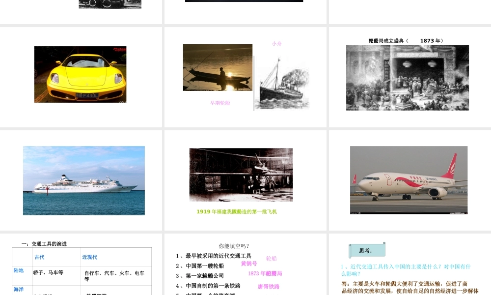 八年级历史上册 第六单元 第19课 物质文明的进步课件 华东师大版-华东师大级上册历史课件