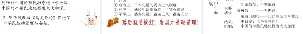 八年级历史上册 第2课 边疆危机与甲午中日战争课件1 华东师大版-华东师大级上册历史课件