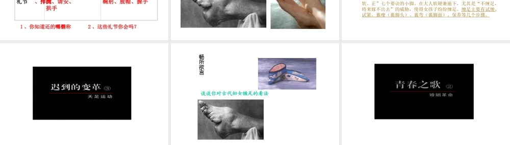 八年级历史上册 第六单元 第21课 社会习俗的变化课件 华东师大版-华东师大版初中八年级上册历史课件