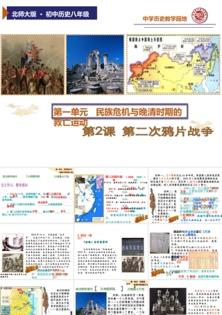 八年级历史上册 第2课 第二次鸦片战争课件 北师大版-北师大版初中八年级上册历史课件