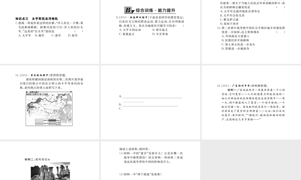 八年级历史上册 第2课 第二次鸦片战争课件 川教版-川教版初中八年级上册历史课件