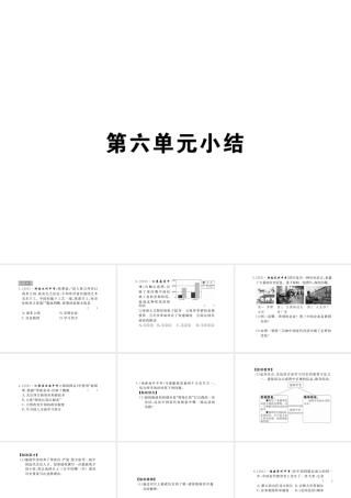 八年级历史上册 第六单元 近代经济、社会生活和文化小结课件 岳麓版-岳麓级上册历史课件