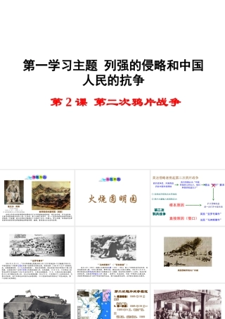 八年级历史上册 第2课 第二次鸦片战争课件1 川教版-川教级上册历史课件