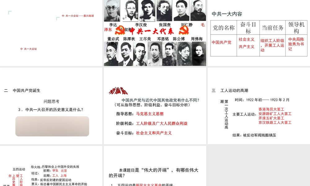 八年级历史上册 第三单元 第13课 伟大的开端课件 北师大版-北师大级上册历史课件