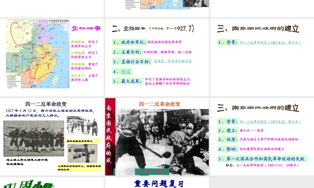 八年级历史上册 第三单元 第14课《国民革命的洪流》课件2 北师大版-北师大版初中八年级上册历史课件