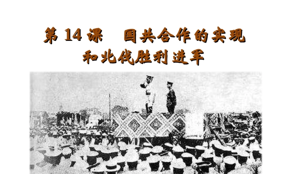 八年级历史上册 第三单元 新民主主义革命的兴起 第14课 国共合作的实现和北伐胜利进军教学课件 岳麓版-岳麓级上册历史课件