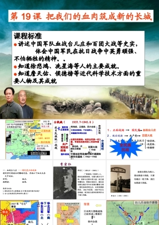 八年级历史上册 第19课 把我们的血肉筑成新的长城课件 北师大版-北师大级上册历史课件