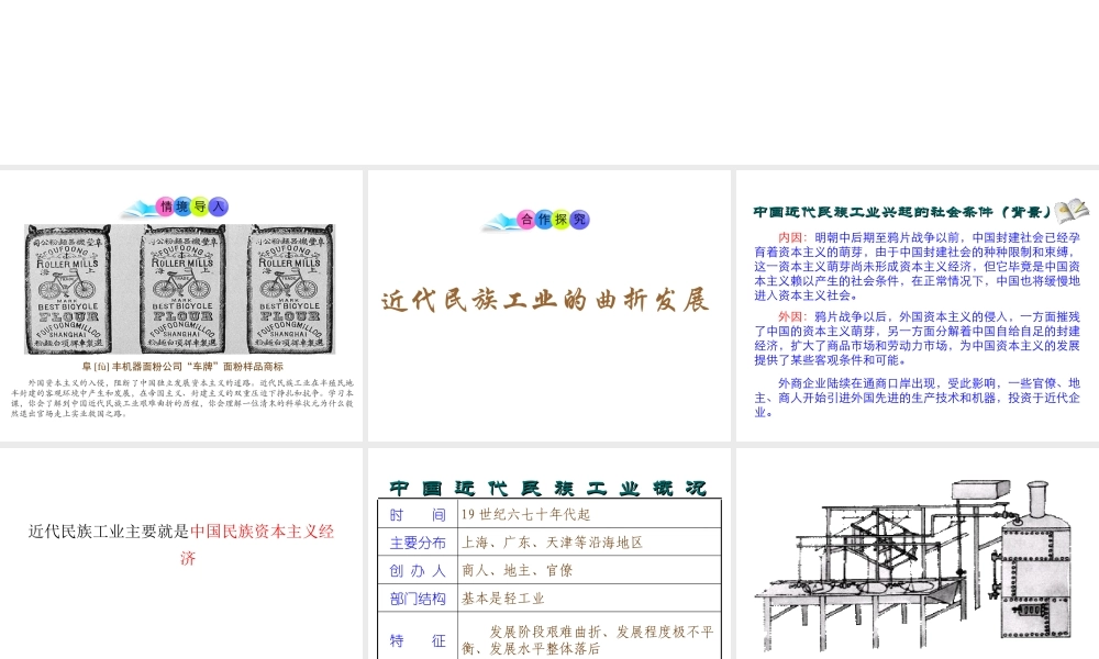 八年级历史上册 第19课 近代民族工业课件1 川教版-川教级上册历史课件