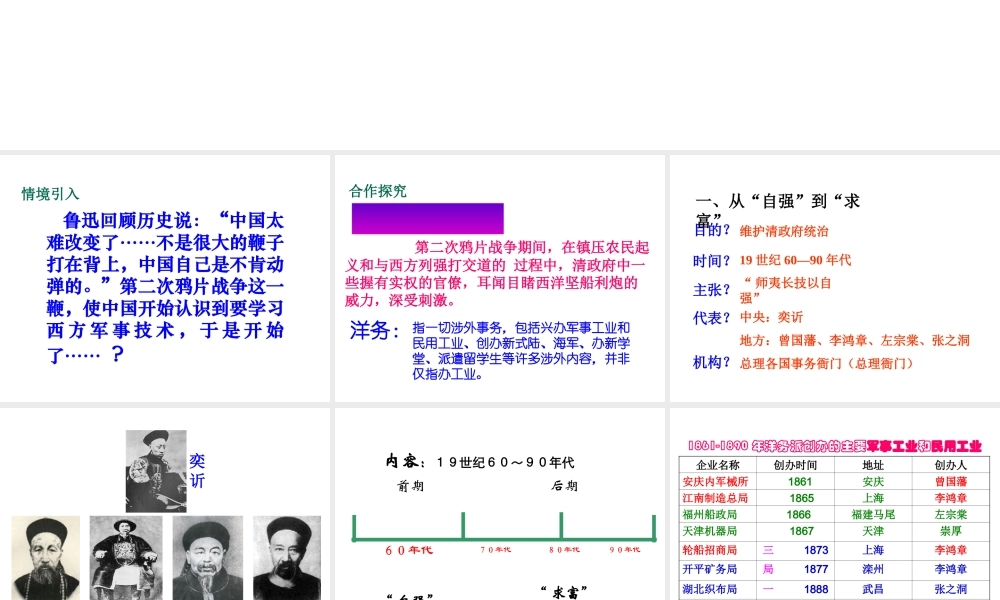 八年级历史上册 第5课 洋务运动与戊戌变法课件2 华东师大版-华东师大版初中八年级上册历史课件