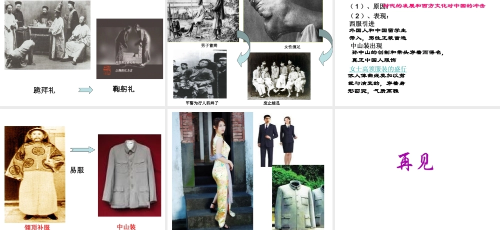 八年级历史上册 第6单元 第21课 社会生活的变化教学课件 中华书局版-中华书局版初中八年级上册历史课件