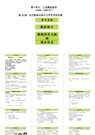 八年级历史上册 第6单元 人民解放战争（——）第22课 近代新闻出版与文学艺术的发展课件2 中图版-中图版初中八年级上册历史课件