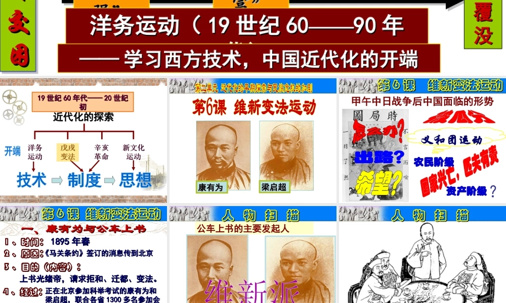 八年级历史上册 第6课 维新变法运动课件 北师大版-北师大版初中八年级上册历史课件