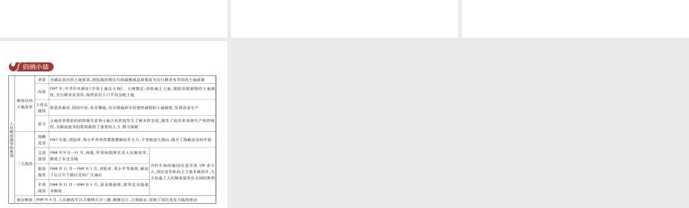 八年级历史上册 第七单元 解放战争 第24课 人民解放战争的胜利教学课件 新人教版-新人教级上册历史课件