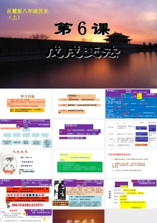 八年级历史上册 第6课 戊戌变法课件 岳麓版