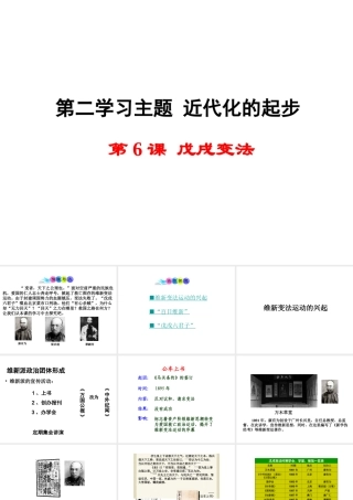 八年级历史上册 第6课 戊戌变法课件1 川教版-川教版初中八年级上册历史课件