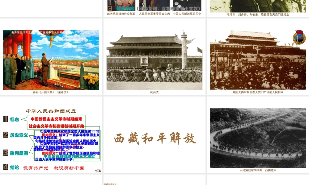 八年级历史下册 第1课 中国人站起来了课件 川教版-川教级下册历史课件