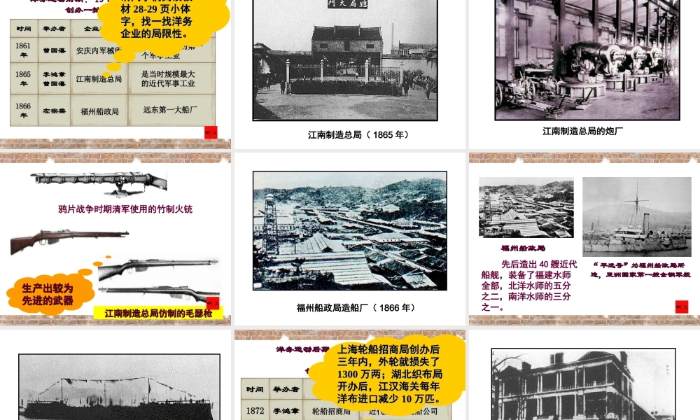 八年级历史上册 第6课 洋务运动教学课件 新人教版-新人教级上册历史课件