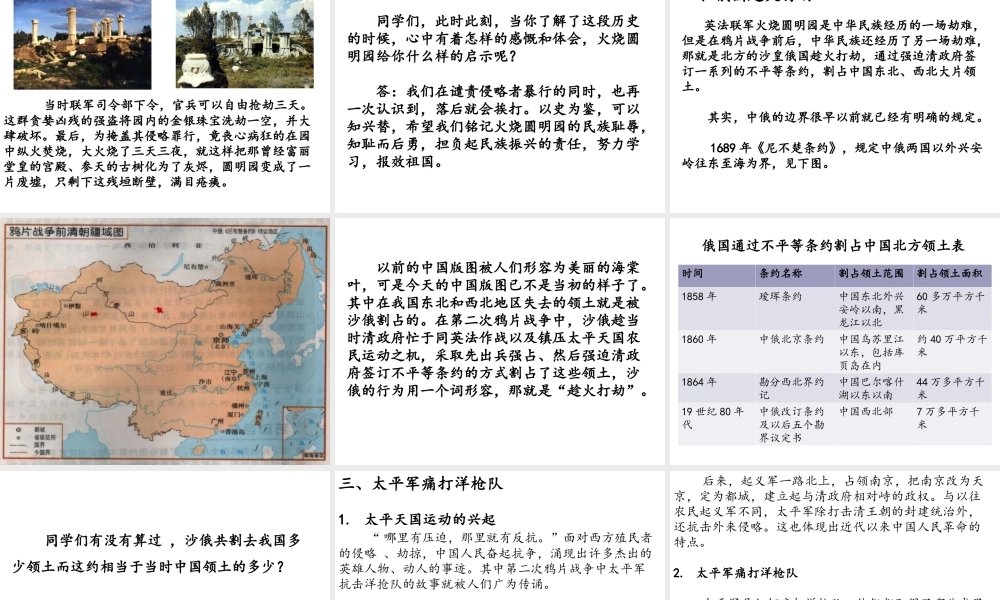 八年级历史上册 第一单元 第2课《劫难中的抗争》课件2 北师大版-北师大版初中八年级上册历史课件