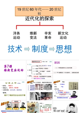 八年级历史上册 第7课 维新变法运动课件 北师大版-北师大级上册历史课件