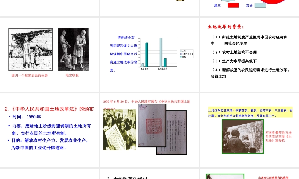 八年级历史下册 第一单元 第3课 土地改革与国民经济的恢复课件 岳麓版-岳麓级下册历史课件