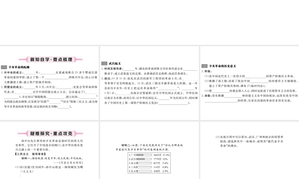 八年级历史上册 第7课 辛亥革命课件 川教版-川教版初中八年级上册历史课件