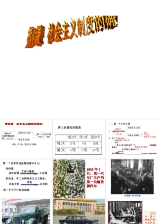 八年级历史下册 第一单元 第4课 社会主义制度的确立课件2 北师大版-北师大版初中八年级下册历史课件