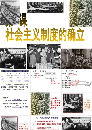 八年级历史下册 第一单元 第4课 社会主义制度的确立课件3 北师大版-北师大版初中八年级下册历史课件