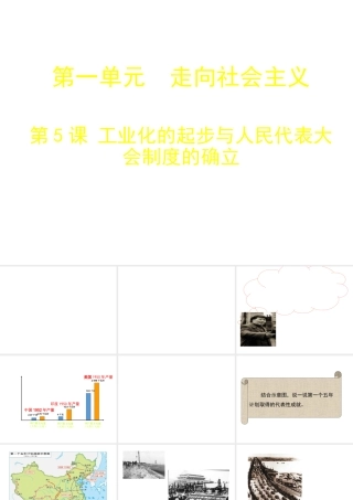 八年级历史下册 第一单元 第5课 工业化的起步与人民代表大会制度的确立课件 北师大版-北师大版初中八年级下册历史课件