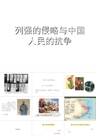 八年级历史上册 第一单元 列强的入侵与中国人民的抗争课件 北师大版-北师大版初中八年级上册历史课件