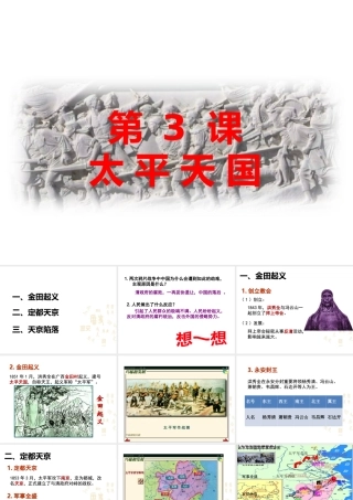 八年级历史上册 第一单元 列强侵华与晚晴时期的救亡图存 第3课 太平天国教学课件 岳麓版-岳麓级上册历史课件