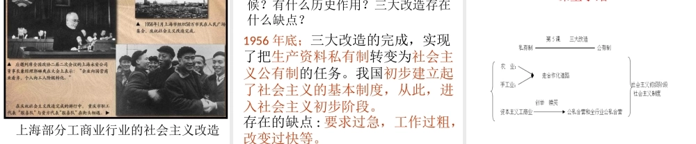 八年级历史下册 第2单元 社会主义制度的建立与社会主义建设的探索 第5课 三大改造课件1 新人教版-新人教级下册历史课件