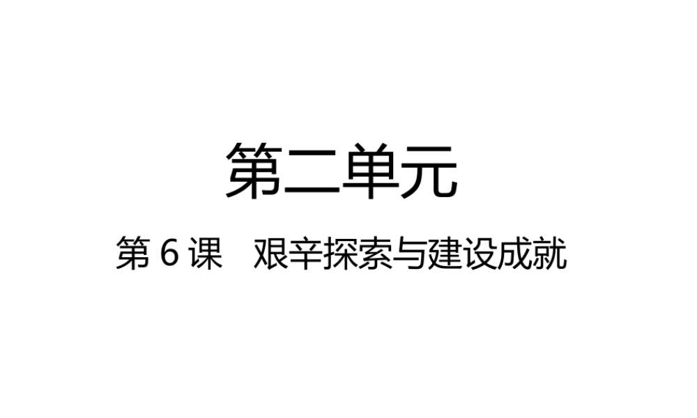 八年级历史下册 第2单元 社会主义制度的建立与社会主义建设的探索 第6课 艰辛探索与建设成就课件 新人教版-新人教版初中八年级下册历史课件