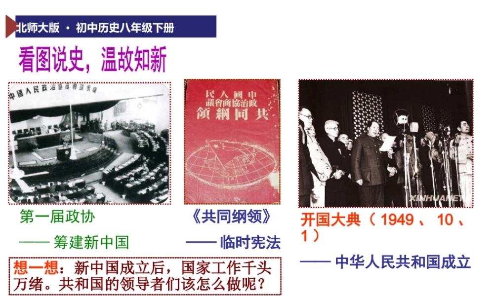 八年级历史下册 第2课 巩固新政权课件 北师大版-北师大版初中八年级下册历史课件