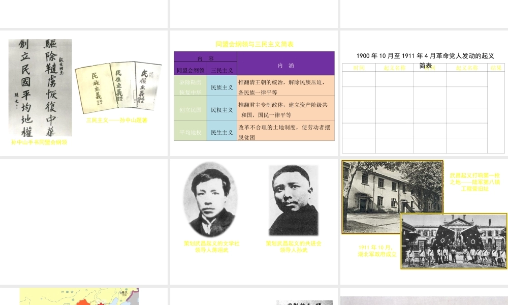 八年级历史上册 第8课 辛亥革命课件2 北师大版-北师大级上册历史课件