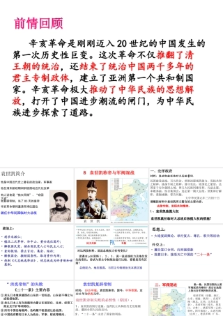 八年级历史上册 第8课 袁世凯称帝与军阀混战课件2 华东师大版-华东师大级上册历史课件