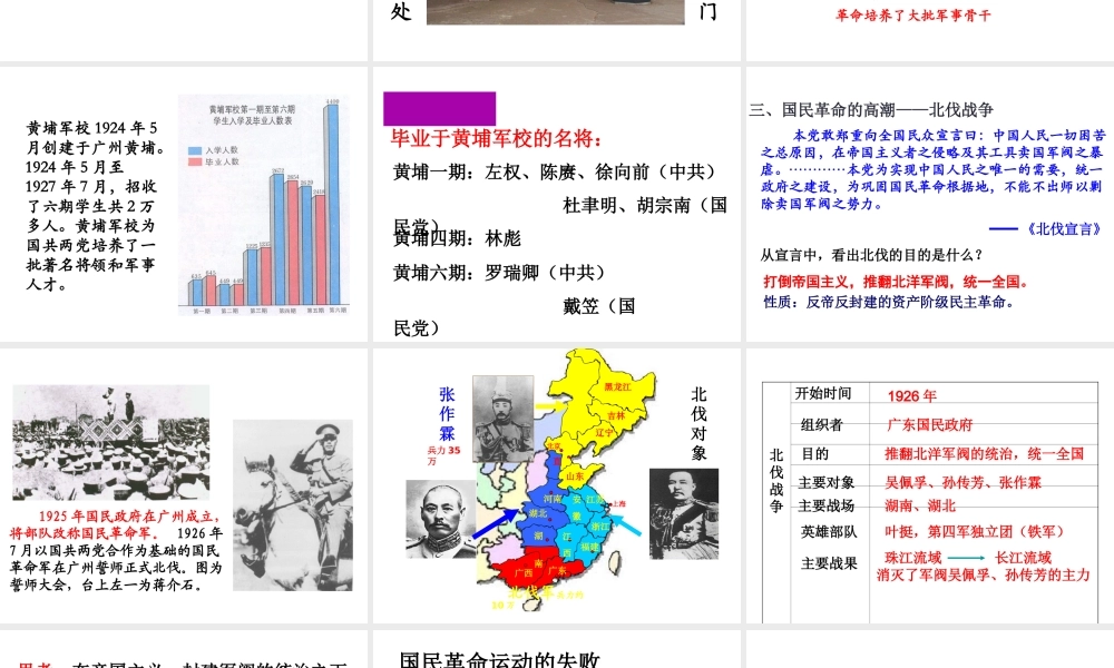 八年级历史上册 第9课 国民革命运动与南京国民政府的建立课件2 华东师大版-华东师大版初中八年级上册历史课件