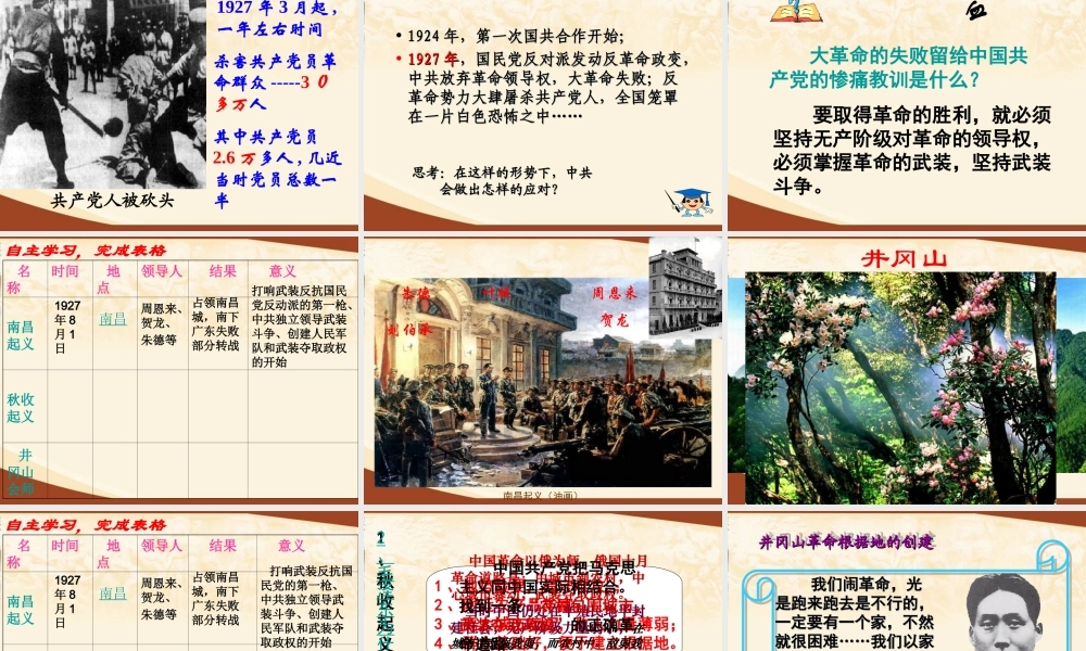 八年级历史上册 第四单元 新民主主义革命的展开 第16课 星火燎原课件3 冀教版-冀教版初中八年级上册历史课件