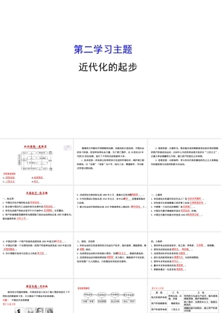 八年级历史上学期期末复习 探究导学课型 第二学习主题 近代化的起步课件 川教版-川教级全册历史课件