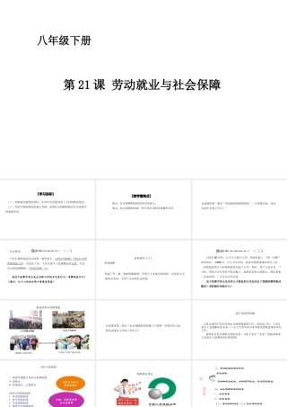 八年级历史下册 第七单元 第21课 劳动就业和社会保障课件 华东师大版-华东师大版初中八年级下册历史课件