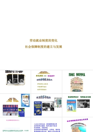 八年级历史下册 第七单元 第21课《劳动就业与社会保障》课件4 华东师大版-华东师大版初中八年级下册历史课件