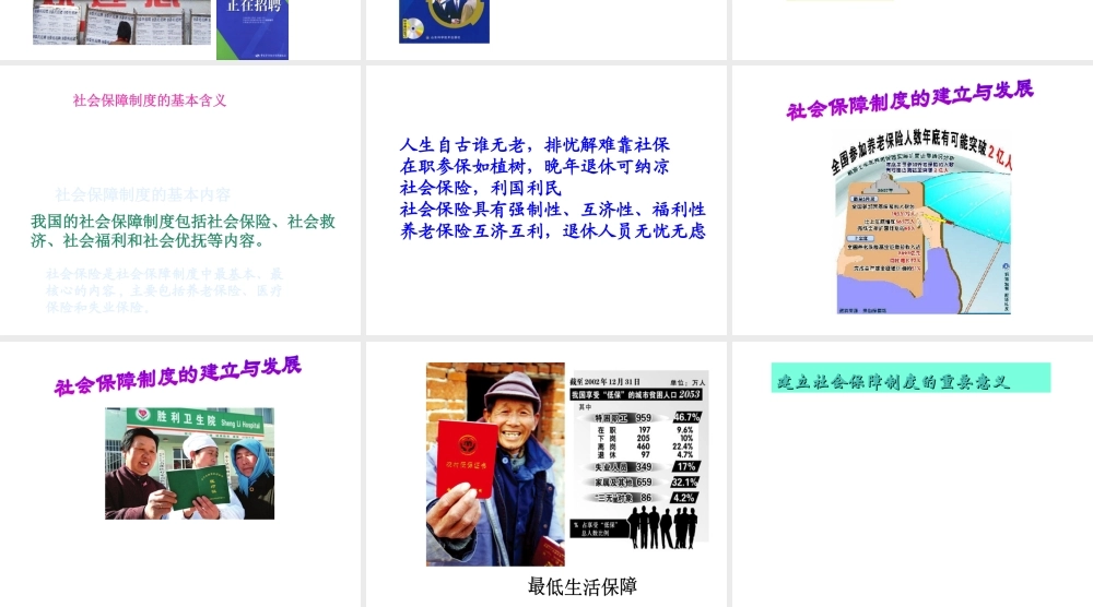 八年级历史下册 第七单元 第21课《劳动就业与社会保障》课件4 华东师大版-华东师大级下册历史课件