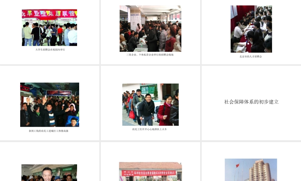 八年级历史下册 第七学习主题 社会生活 第21课《就业制度和社会保障制度的建立》课件2 川教版-川教级下册历史课件