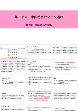 八年级历史下册 第三单元 中国特色社会主义道路 第7课 中国特色社会主义道路课件 新人教版-新人教版初中八年级下册历史课件