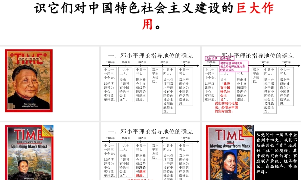 八年级历史下册 第三单元 中国特色社会主义道路 第10课 建设中国特色社会主义课件1 新人教版-新人教级下册历史课件