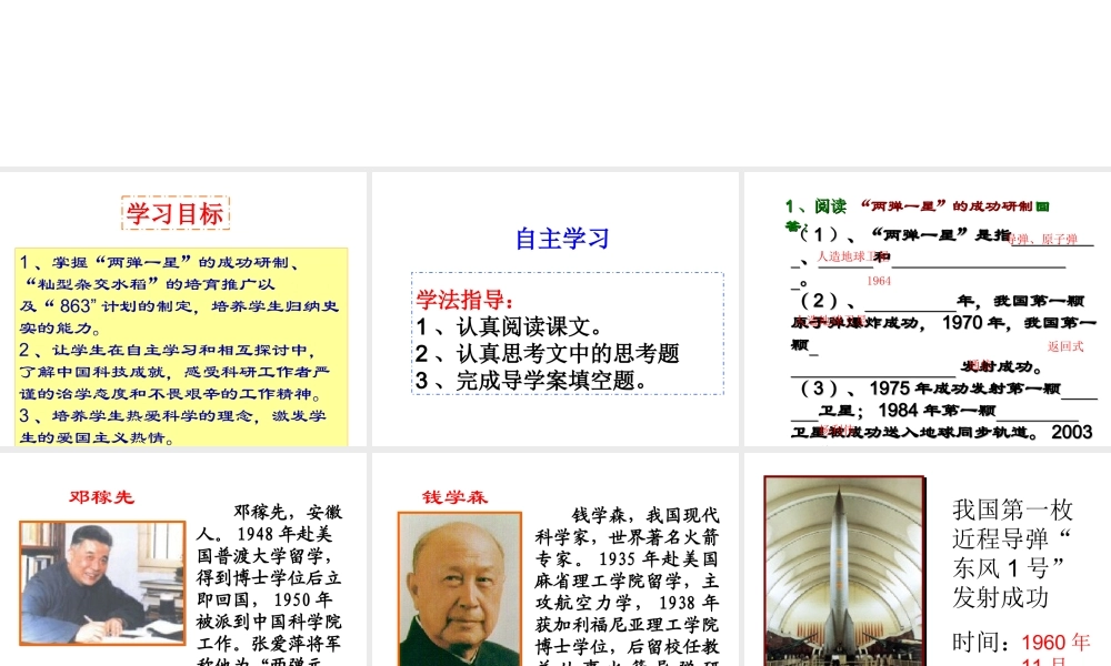 八年级历史下册 第六单元 第21课 现代科学技术之花课件1 岳麓版-岳麓级下册历史课件