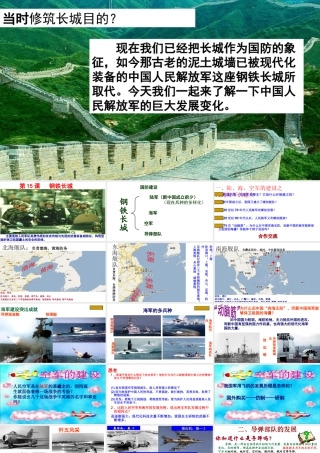 八年级历史下册 第五单元 15 钢铁长城教学课件 新人教版-新人教版初中八年级下册历史课件