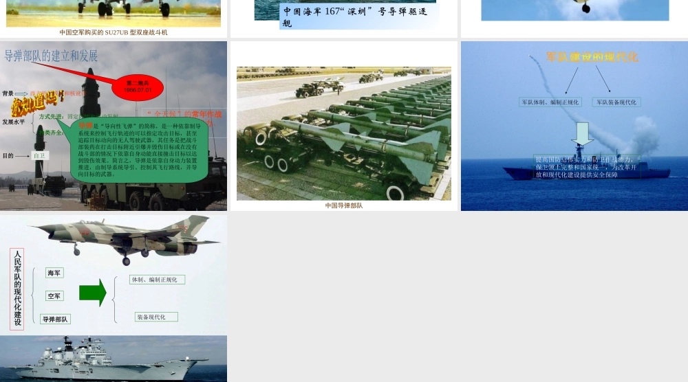 八年级历史下册 第五单元 第14课《人民军队的现代化建设》教学课件1 华东师大版-华东师大级下册历史课件