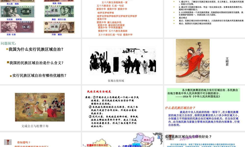 八年级历史下册 第四单元 12 民族大团结教学课件 新人教版-新人教级下册历史课件