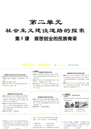 八年级历史下册 第五课 艰苦创业的民族脊梁课件 川教版-川教版初中八年级下册历史课件